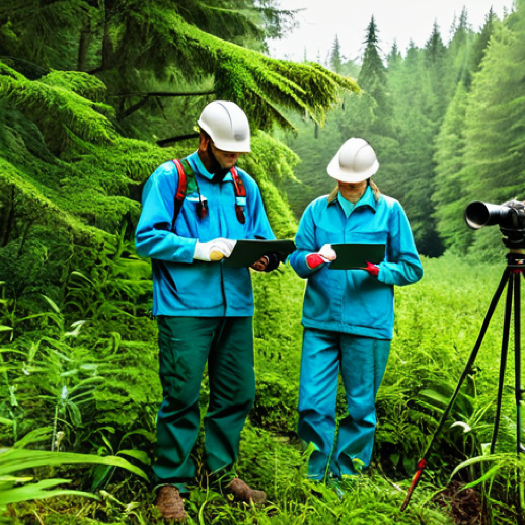 **
"A team of environmental experts conducting an environmental assessment in a lush forest, fully clothed in appropriate field attire, using scientific equipment. Safe for work, appropriate content, professional setting, perfect anatomy, natural proportions, high quality, examining plant life, diverse team, sunny day, modest clothing."
**